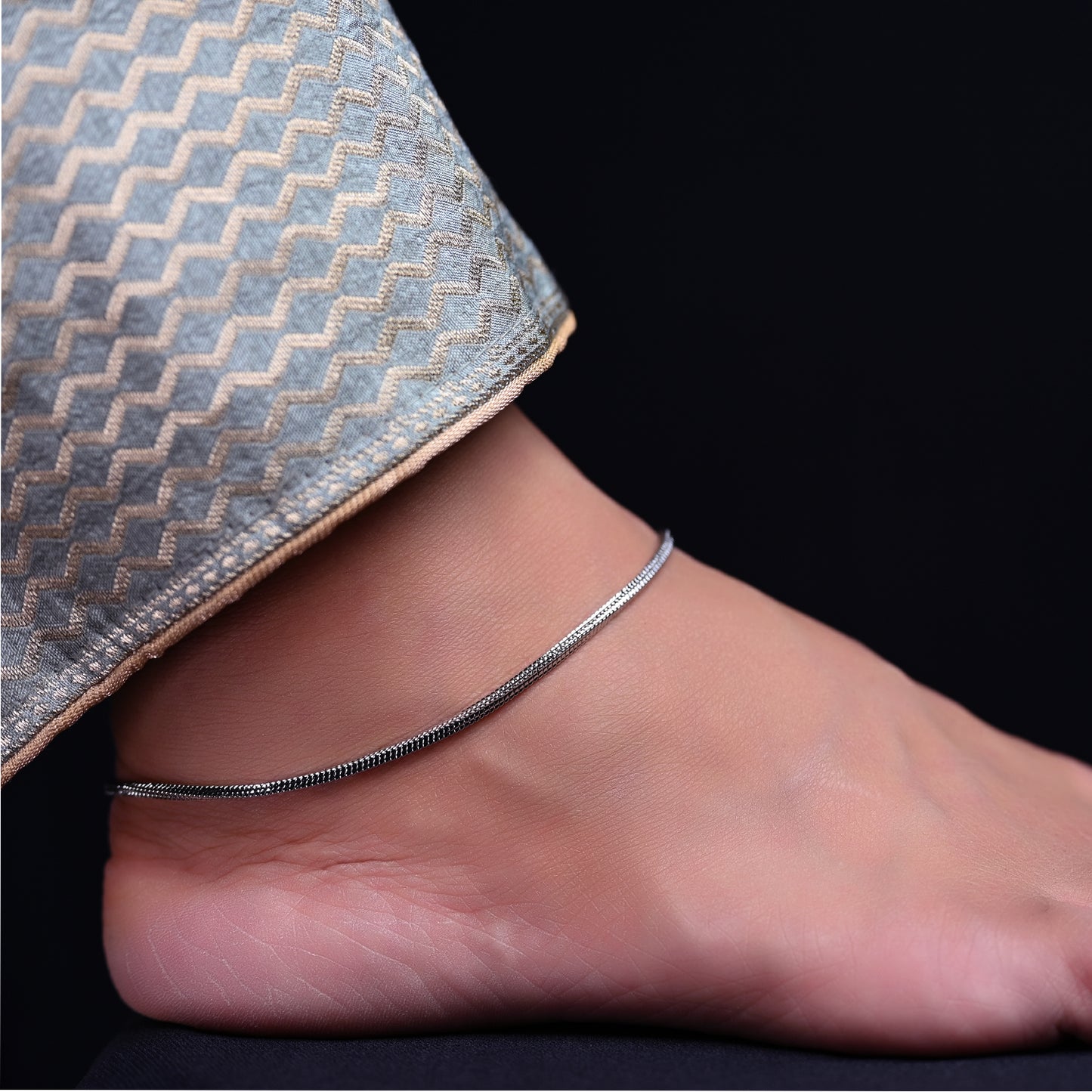 Urmila Silver Plated Delicate Payal/Anklet