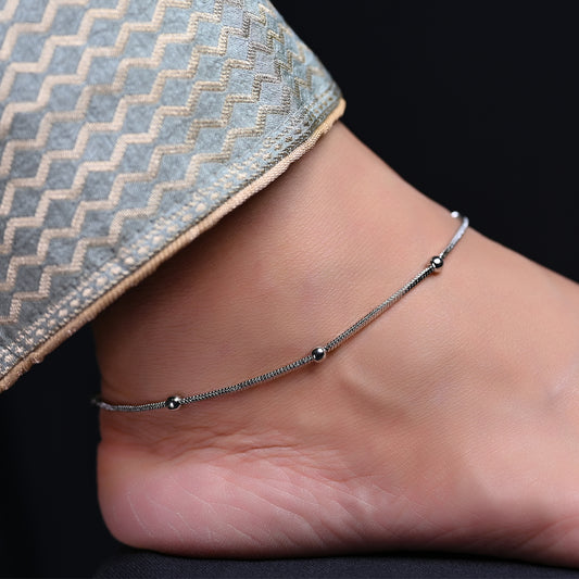 Usha Silver Plated Delicate Payal/Anklet