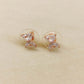 Ravee American Diamond Rose Plated Beautiful Stud