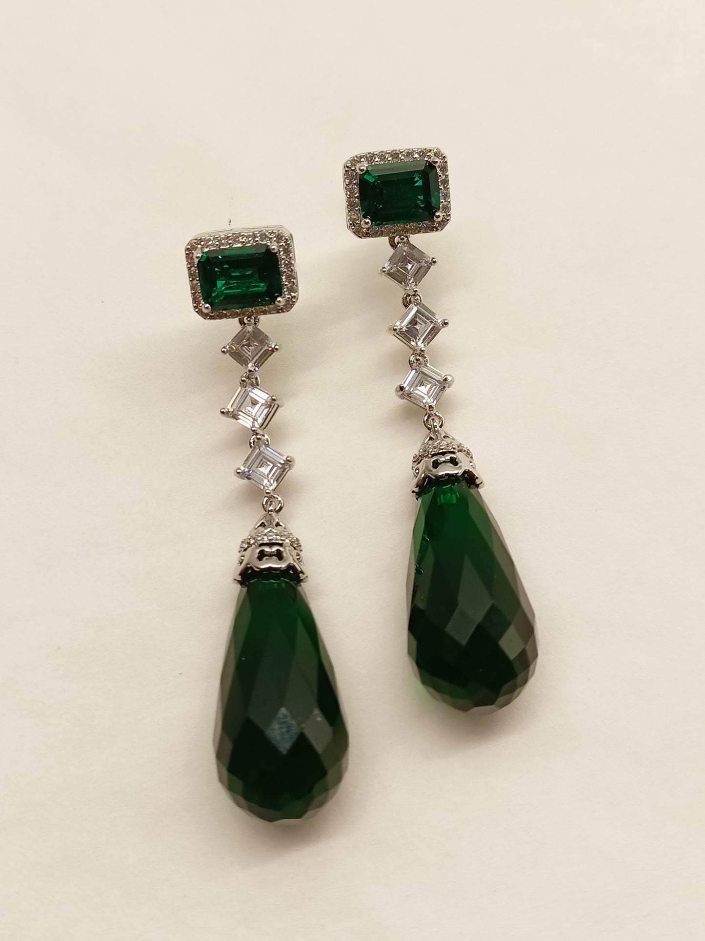 Scarlett Emerald Drop Earrings