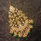 Shalini Green Pearl Gold Plated Kundan Passa