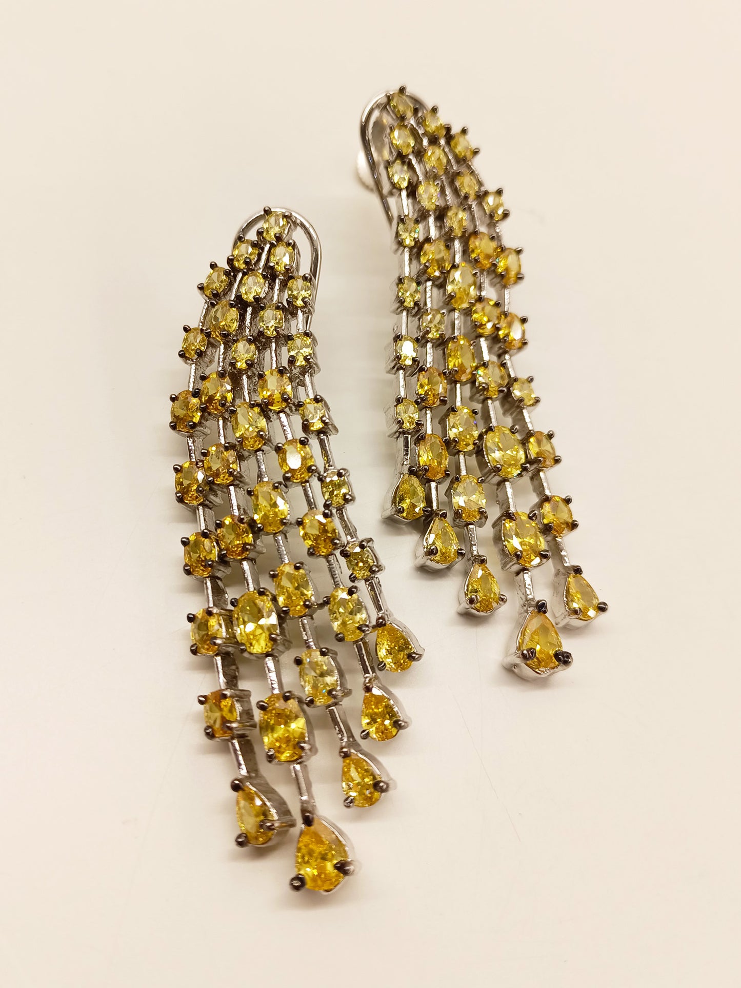 Pranjal Yellow Diamond Earrings