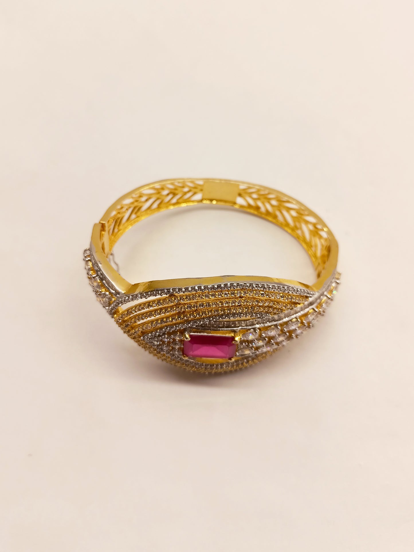 Saanvi American Diamond Ruby Bracelet