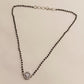 Aneri Black Beads Silver Chain With Solitaire Pendant Mangal sutra