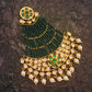Mukta Green & White Pearl Gold Plated Kundan Passa