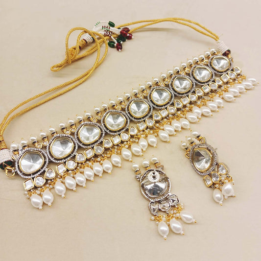 Mahira White Victorian Necklace Set