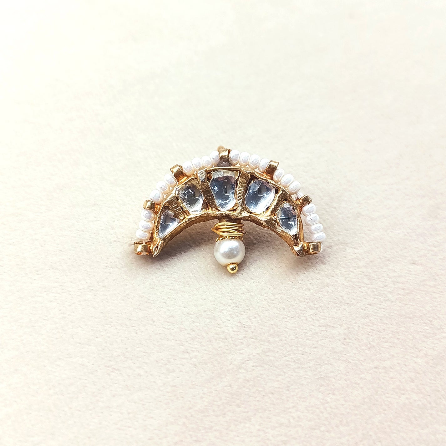 Oxidised Kundan Ear Cuff