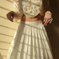 Naina White Gold Plated Kundan Hathphool With Pearls