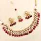 Pakeezah Majenta Diamond Kundan Necklace Set