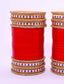 Lavanya Traditional Red Chura With Pearl Bangles And White Meenakari Bangle