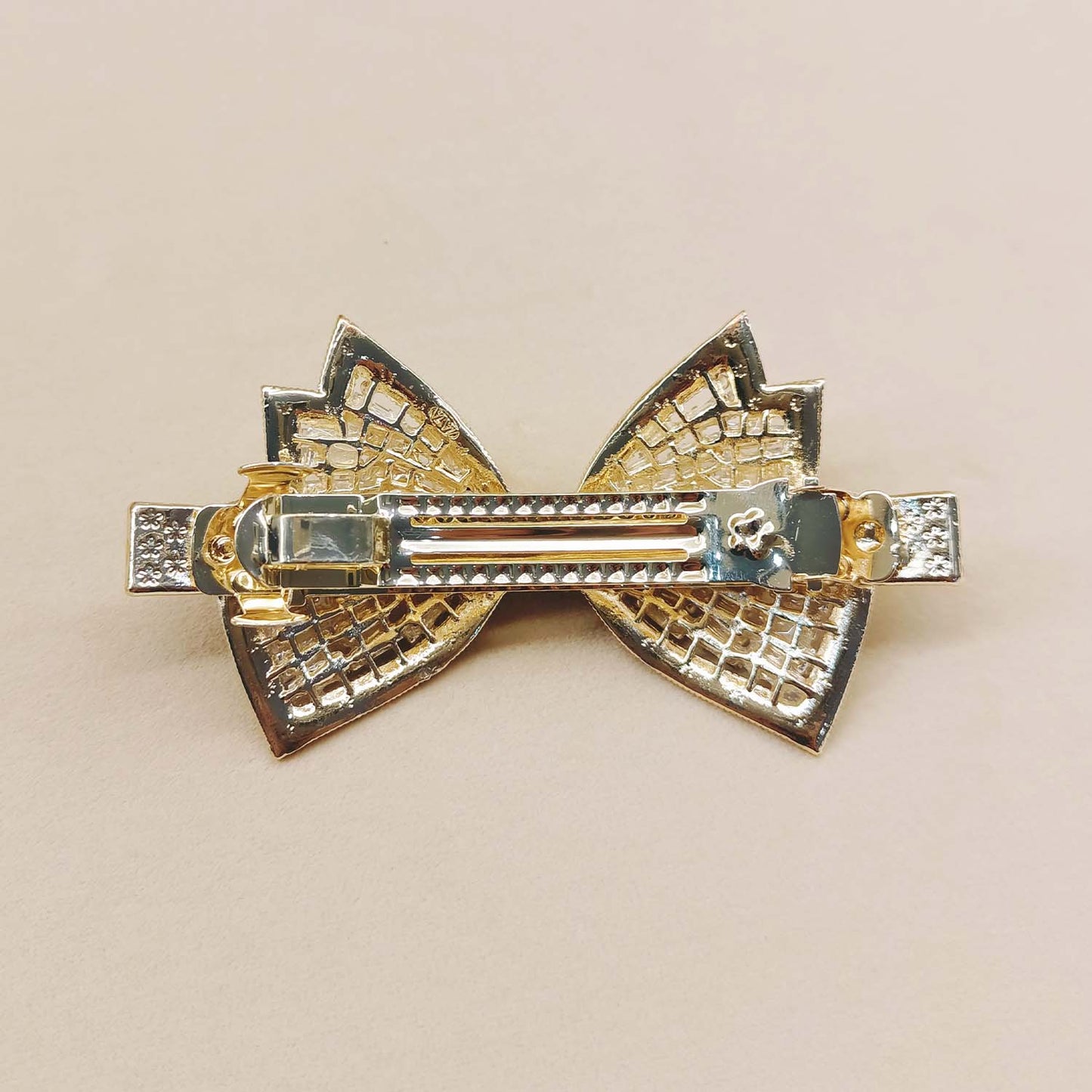 Rupali Butterfly Hair Clips American Diamond Gold Plated Clip