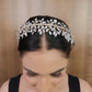 Erica White Stoned Gold Plated Hair Band