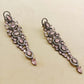 Ipshita Baby Pink Stone Diamond Victorian Earrings