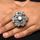 Geeta White Stone Oxidized Silver Boutique Ring