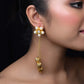 Pratiksha Long earrings with gold chains