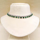 Iqra Diamonds Green Emerald Necklace Set