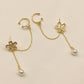 Nehmat Pearl White Gold Plated Funky Ear cuff