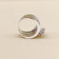 Leela Diamond Silver Plated Ring