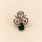 Rekha American Diamond Green Emerald Tops