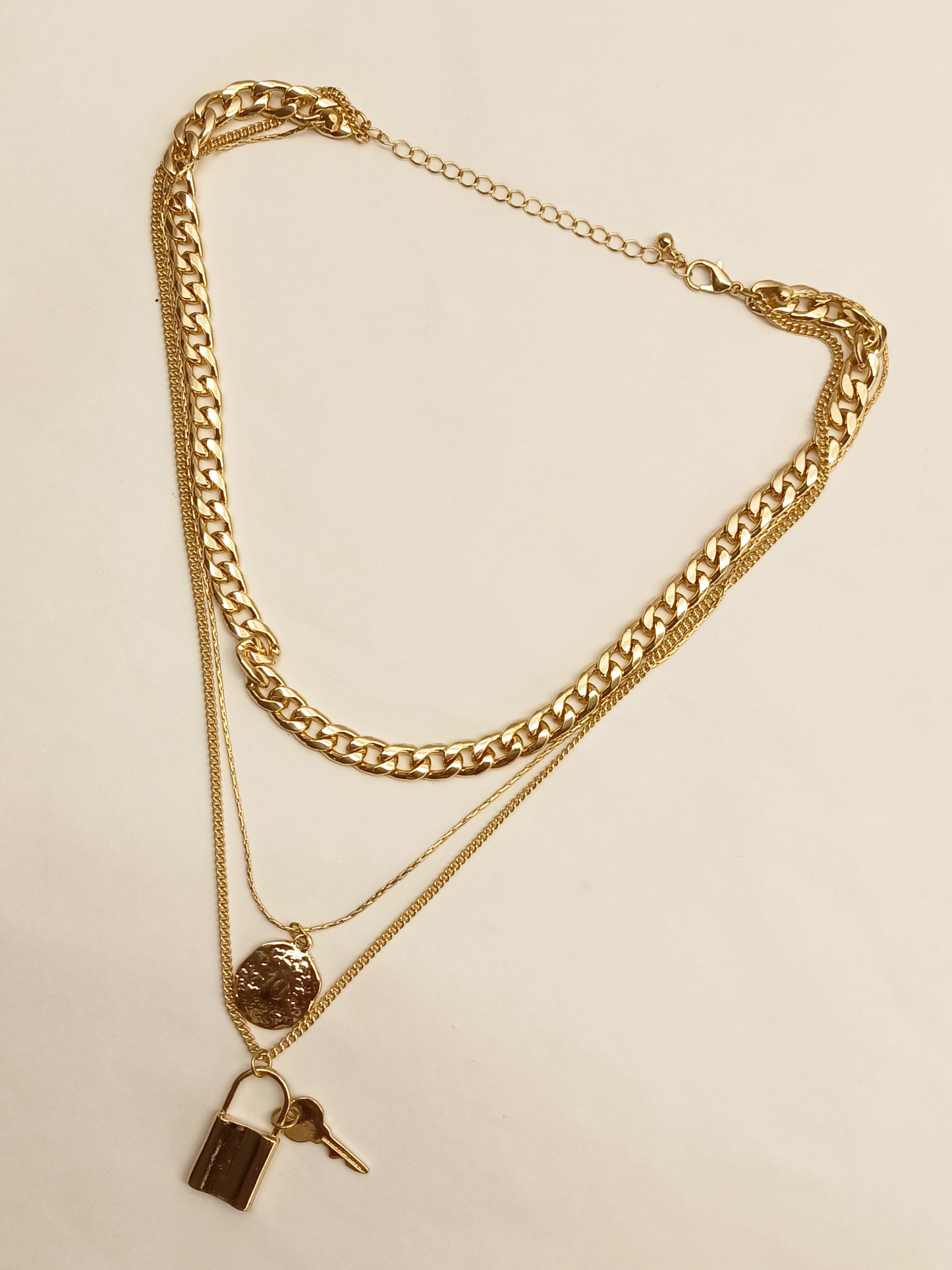 Lock Enc Keychain Jannie Lock and key neckpiece Western Chain – AG'S