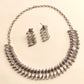 Salma American Diamond Silver Plated Necklace Set