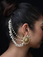 Gurinder White Gold Plated Ear Chain