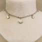 Grace Golden Silver Plated Diamonds Neck Piece With Earrings