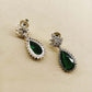 Rahika Fancy Cut Shape Diamond Emerald Earrings