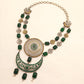 Khursheed Oxidised Necklace Set With Emerald Stone