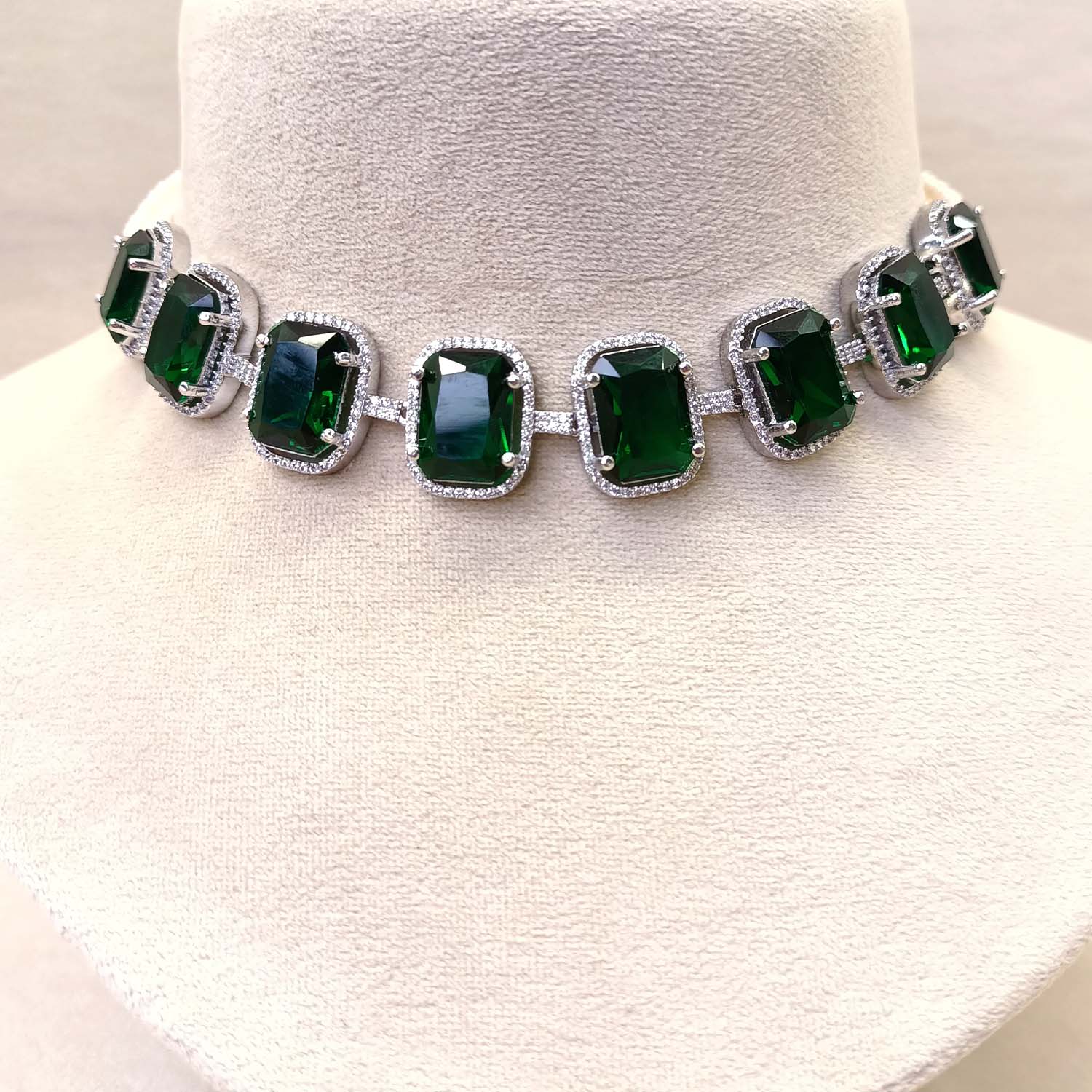 Melinda Tennis Necklace - Emerald – Sahira Jewelry Design