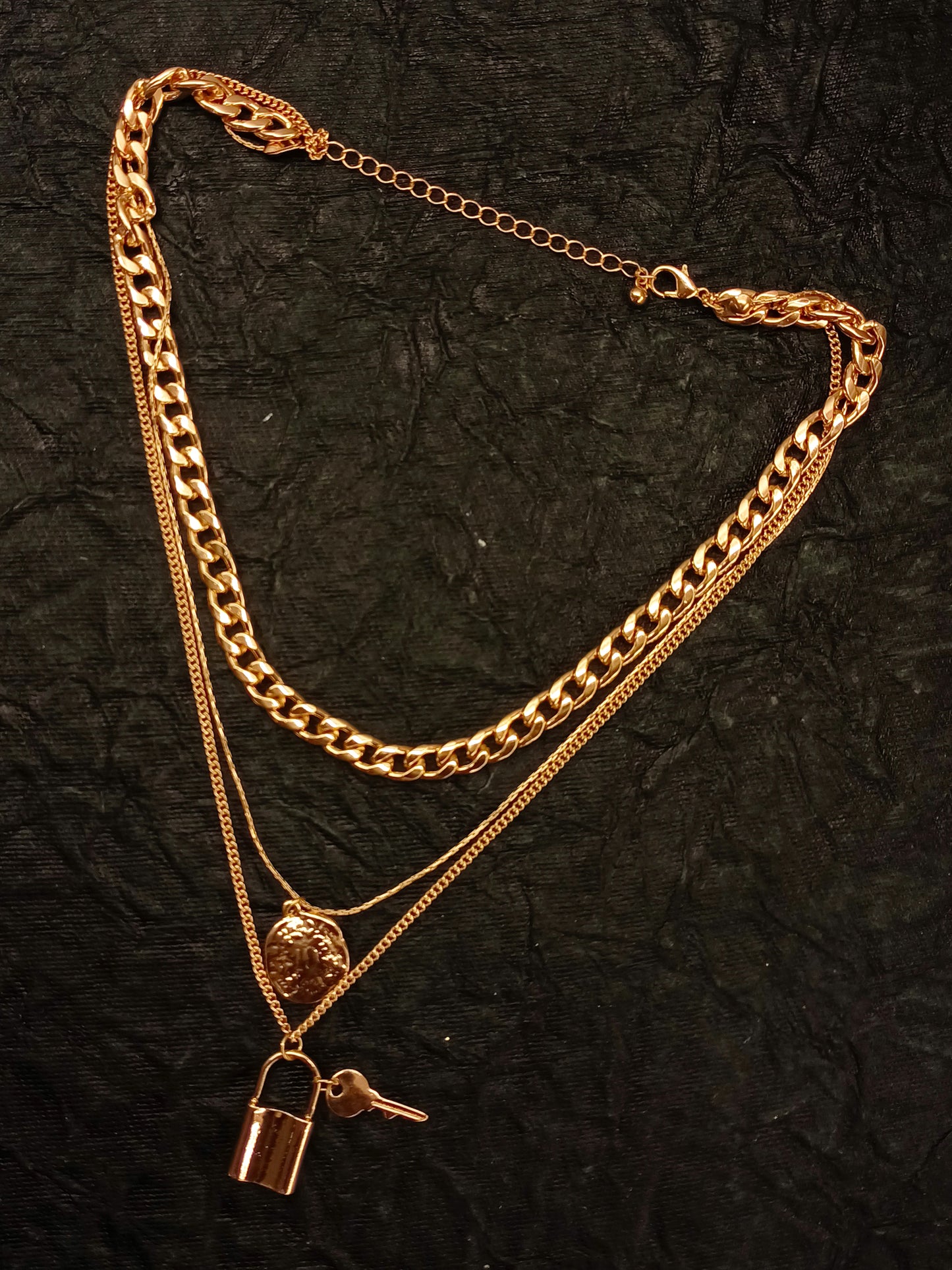 Lock Enc Keychain Jannie Lock and key neckpiece Western Chain – AG'S