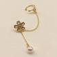 Nehmat Pearl White Gold Plated Funky Ear cuff