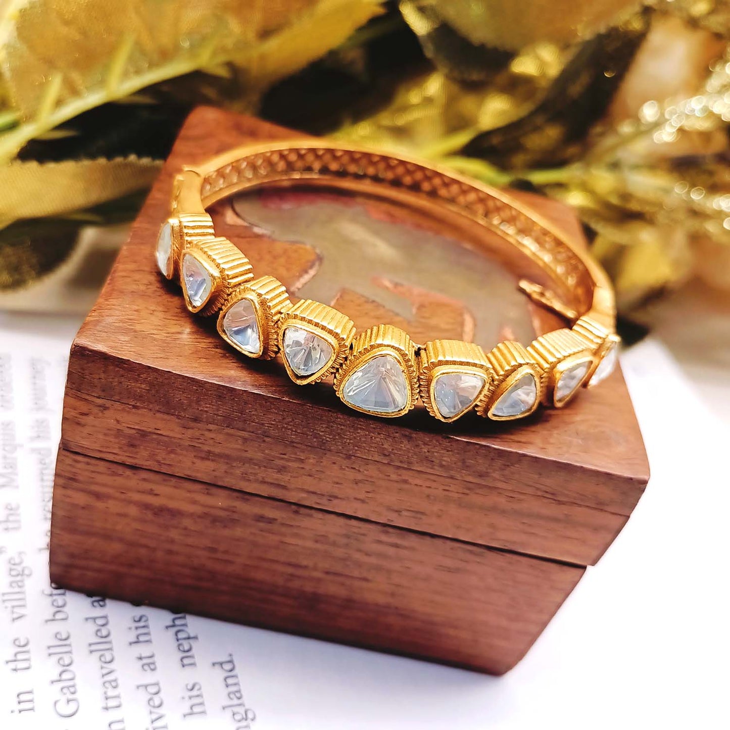 Tanya Diamonds Gold Plated Kundan Bracelet
