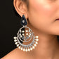 Arti Navy Blue Stone Silver Plated Boutique Earrings