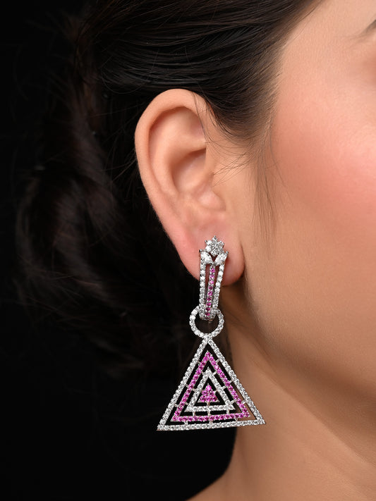Nancy Pink Western Earrings