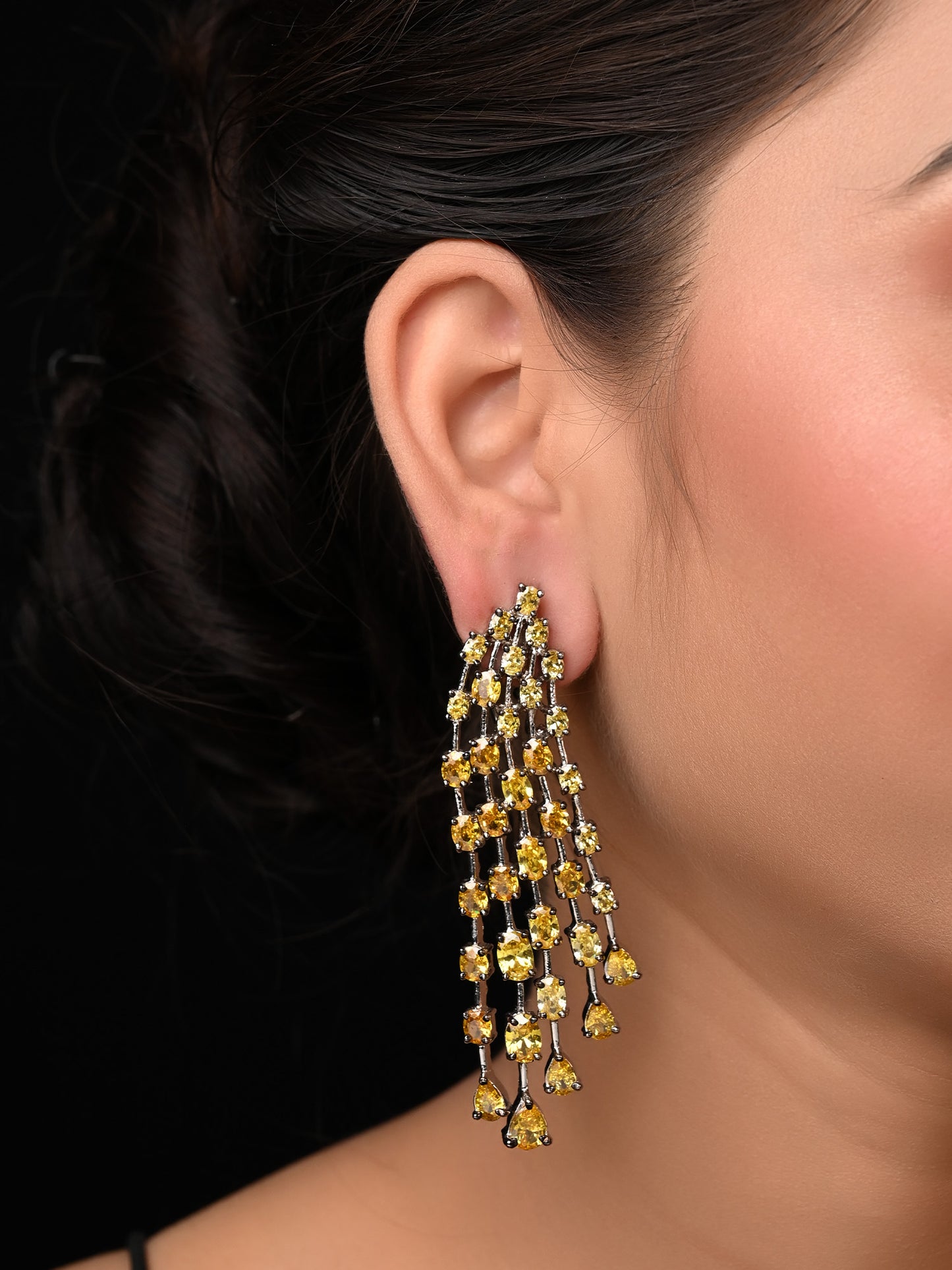 Pranjal Yellow Diamond Earrings