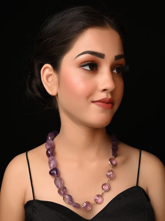 Gaurika Amethyst Natural Stone Necklace