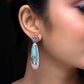Khyati Diamond Work Light Green Victorian Earrings