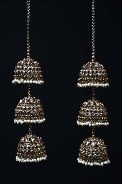 Jayshree Copper Gold Plated Kundan Kalire