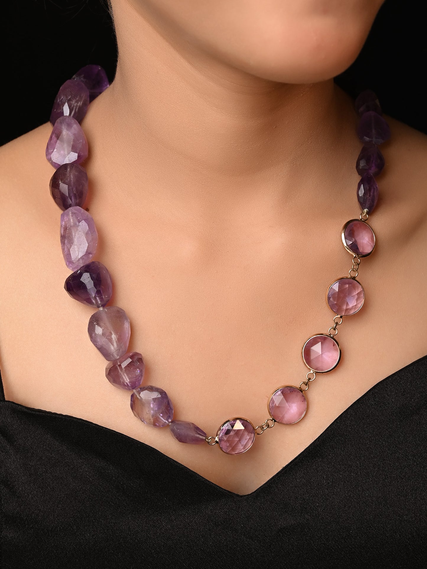 Gaurika Amethyst Natural Stone Necklace