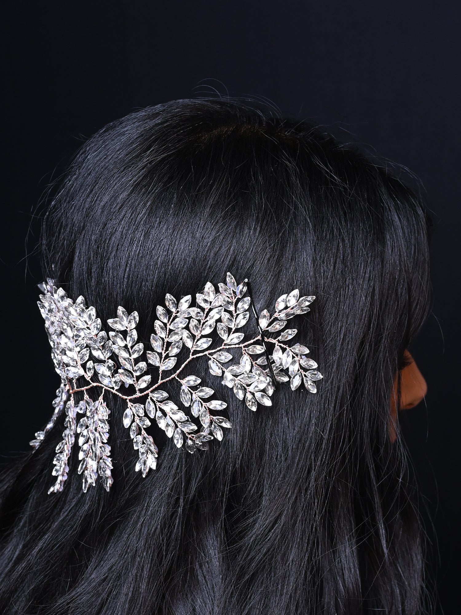 Name : Pearl Stone Hair Accessories weeding Claw Clip Butterfly Hair  Clutcher Metal Hair Clip (White) Pack