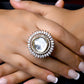 Latika Diamonds Stone Gold & Rhodium Plated Victorian Ring