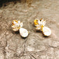 White Daimond Gold Plated Earing