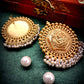 Manisha White Pearl Gold Plated Temple Antique Tops
