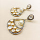 Aanya Rhodium & Gold Plated Kundan Earrings
