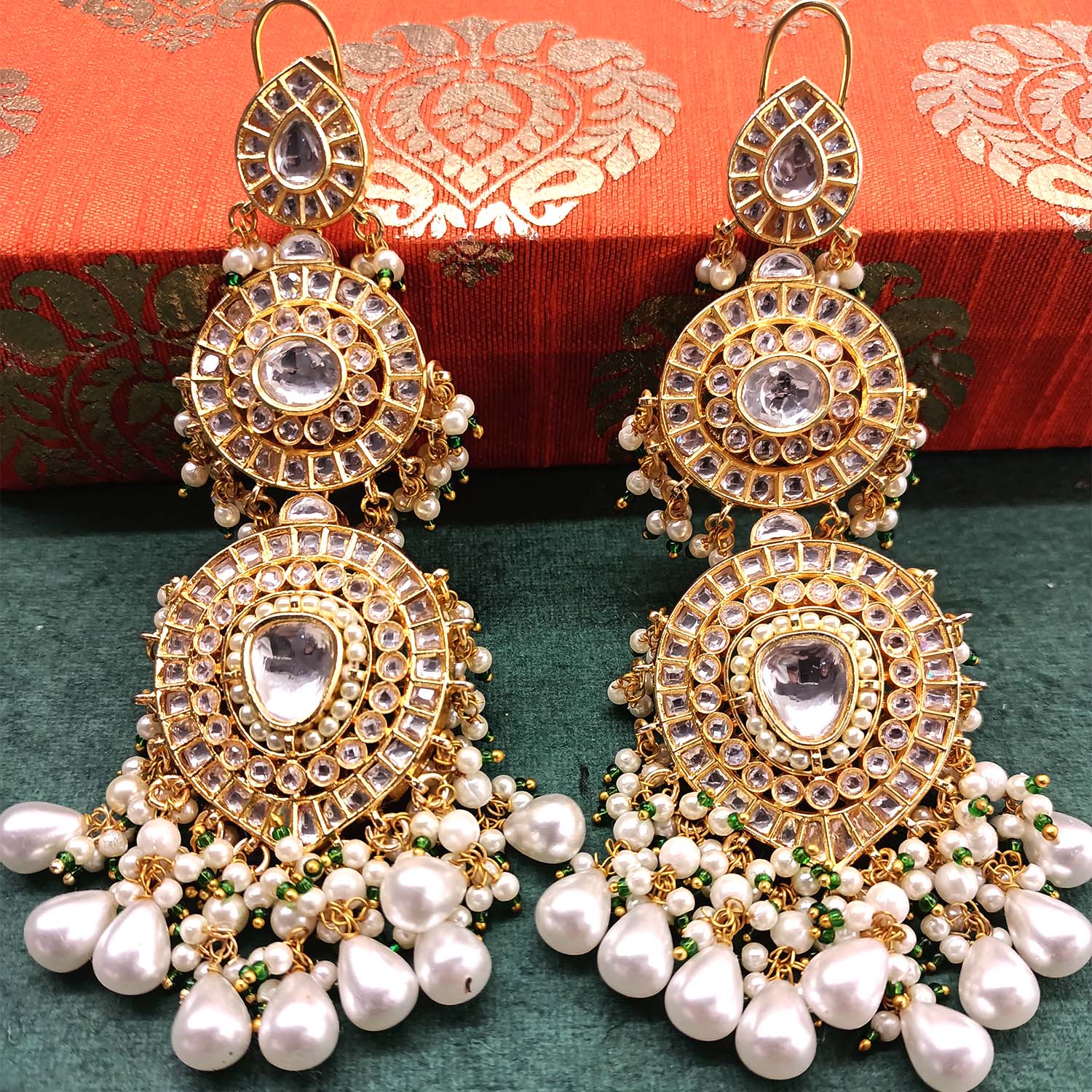 Sajna Earrings-Parrot Green