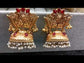 Madhulata Ruby Stone Gold Plated Antique Temple Jhumki