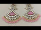 Dipti Diamond Work Rhodium Plated Victorian Earring With Pink Stones
