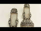 Shridevi White Stoned Oxidised Earrings