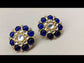 Kavya Navy Blue Gold Plated Kundan Tops